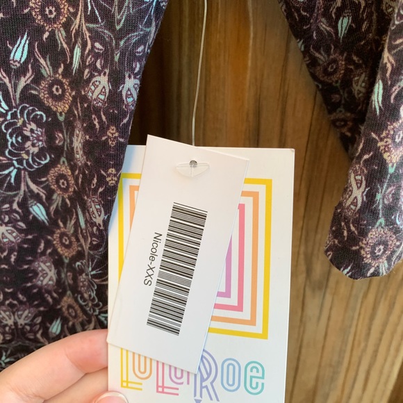 NWT LulaRoe Nicole Deep Purple Dress - Picture 7 of 8